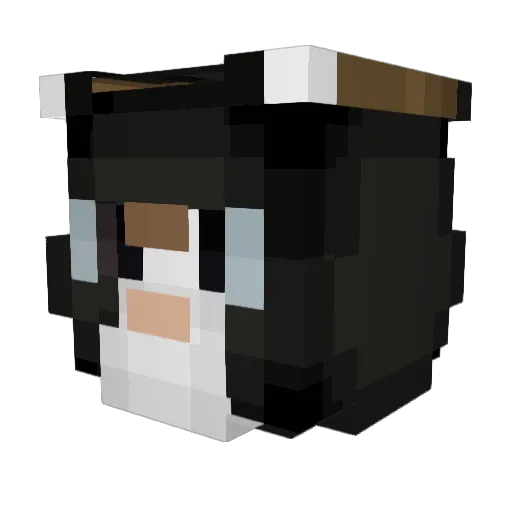VoidBunnRabb Minecraft avatar head, 3D render