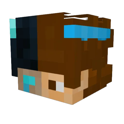 VoidFear Minecraft avatar head, 3D render