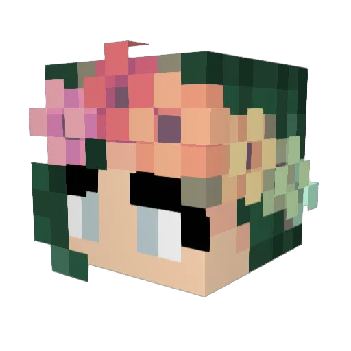 VoidFeathers Minecraft avatar head, 3D render
