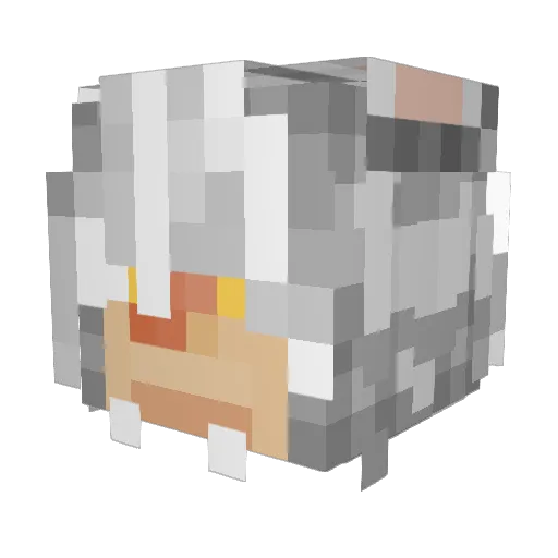 VoidFire35 Minecraft avatar head, 3D render