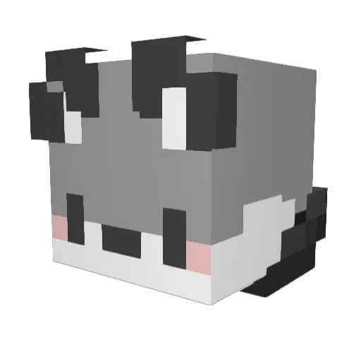 VoidFox1632 Minecraft avatar head, 3D render