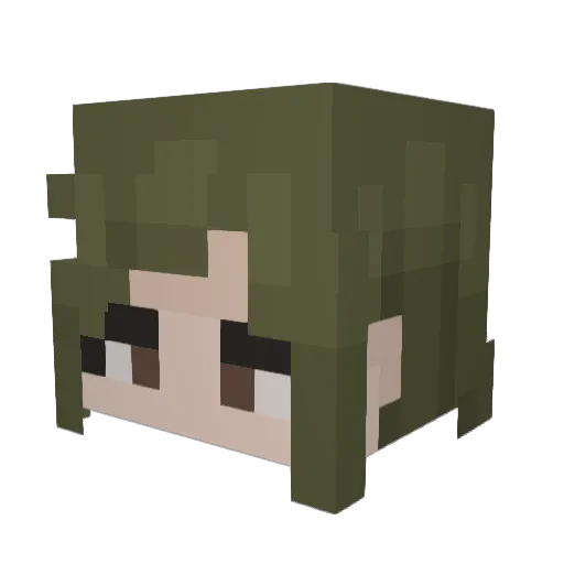 VoidLain Minecraft avatar head, 3D render
