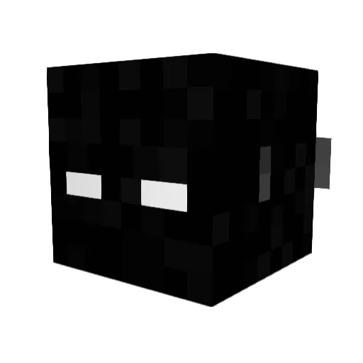 VoidLess_9 Minecraft avatar head, 3D render