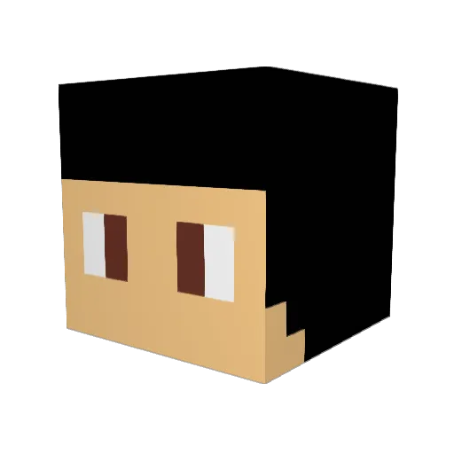 VoidLoki Minecraft avatar head, 3D render
