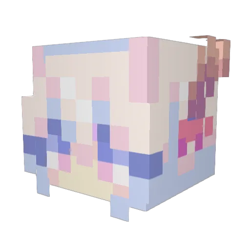 VoidOrange Minecraft avatar head, 3D render