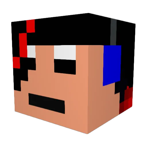 VoidPact Minecraft avatar head, 3D render