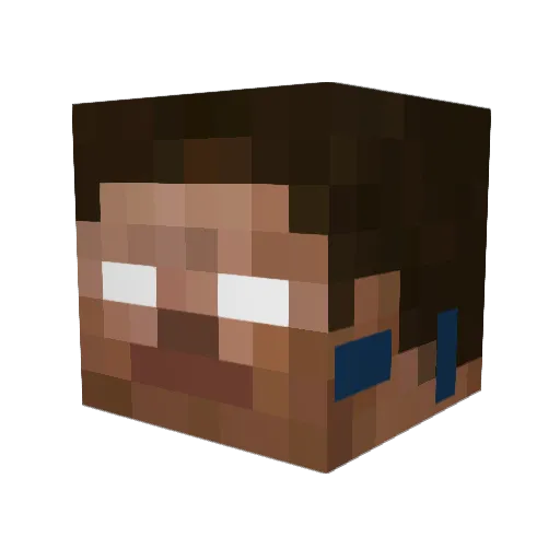 VoidPcPlayer Minecraft avatar head, 3D render