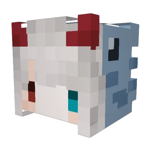 VoidRuby Minecraft avatar head, 3D render