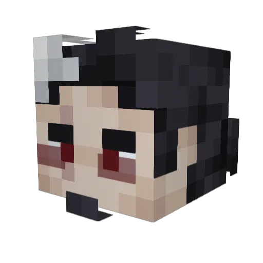 VoidScar_ Minecraft avatar head, 3D render