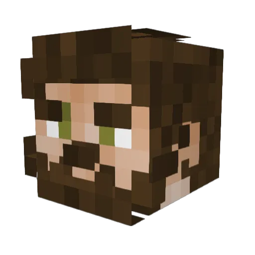 VoidSeeker001 Minecraft avatar head, 3D render