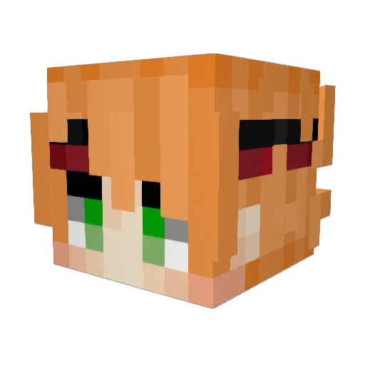 VoidSoulless Minecraft avatar head, 3D render