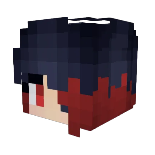 VoidTheDemon Minecraft avatar head, 3D render