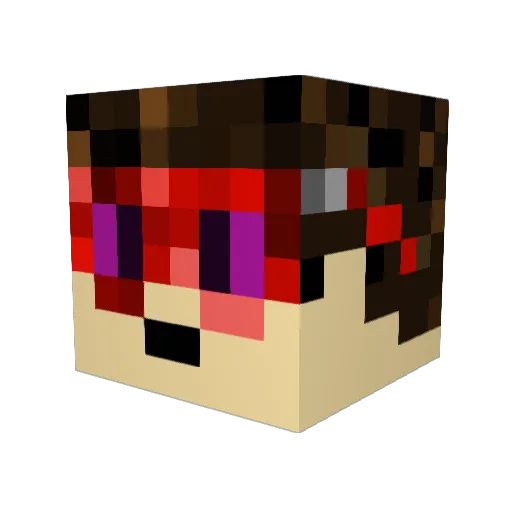 VoidWarrior233 Minecraft avatar head, 3D render