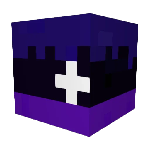 Void_END Minecraft avatar head, 3D render