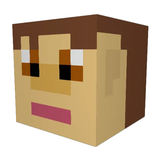 Void_Infinite Minecraft avatar head, 3D render