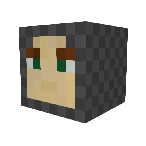 Voidclenser Minecraft avatar head, 3D render