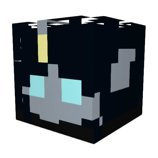 Voidcore_ Minecraft avatar head, 3D render