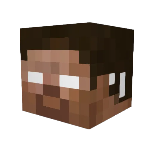 Voiddex Minecraft avatar head, 3D render