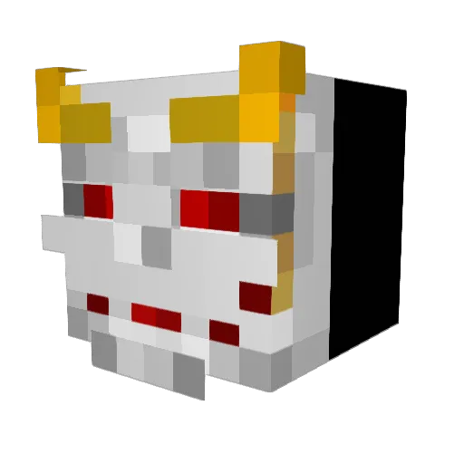 Voiddraking Minecraft avatar head, 3D render