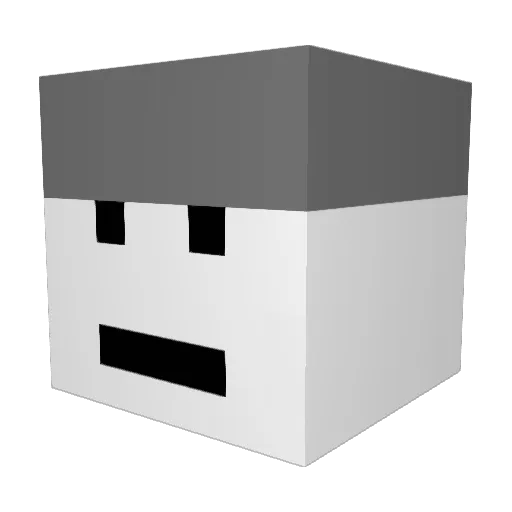 Voiddzx Minecraft avatar head, 3D render