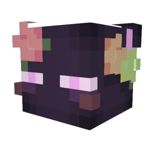 VoidedGrass Minecraft avatar head, 3D render