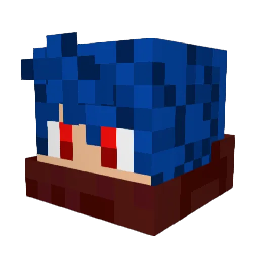 VoidedZev Minecraft avatar head, 3D render