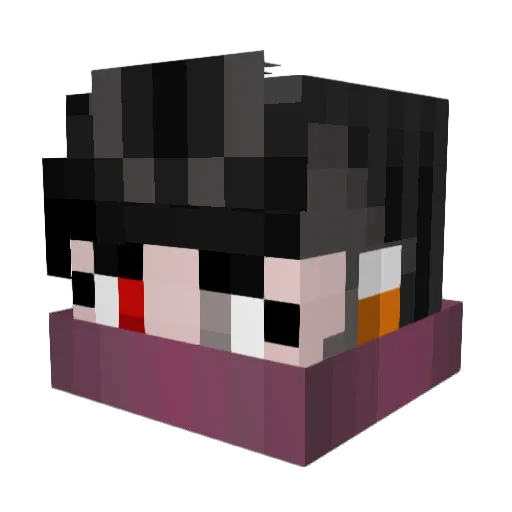 Voided_Item Minecraft avatar head, 3D render