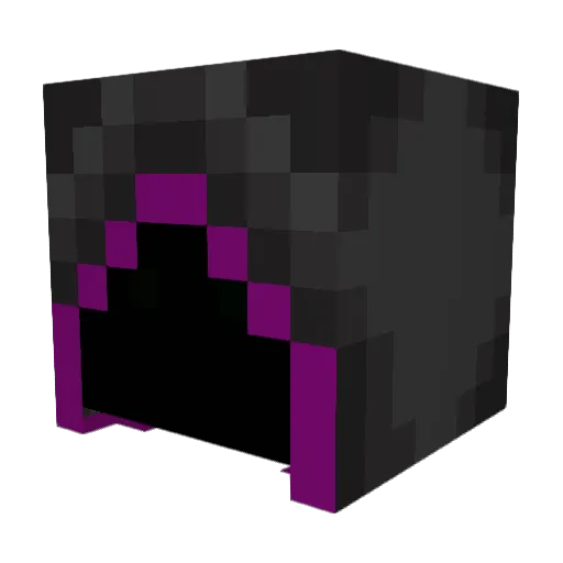 Voidhearted Minecraft avatar head, 3D render