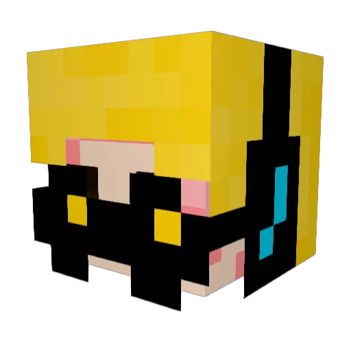 Voidish42 Minecraft avatar head, 3D render