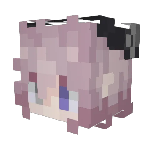 Voidital Minecraft avatar head, 3D render