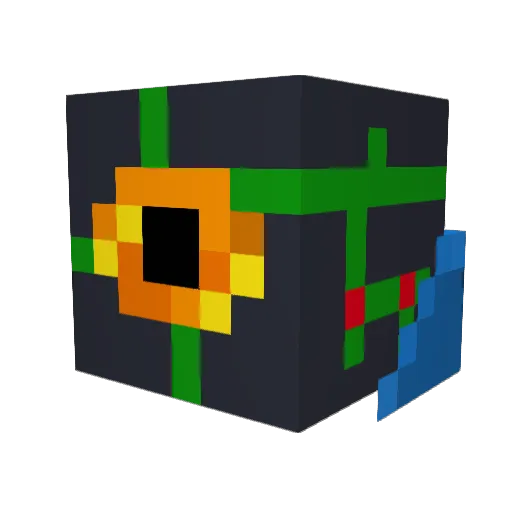 Voidley Minecraft avatar head, 3D render