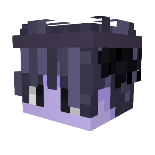 Voidrisez Minecraft avatar head, 3D render