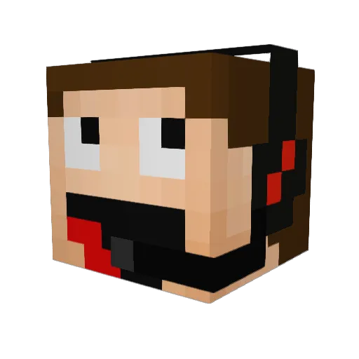 Voids12 Minecraft avatar head, 3D render