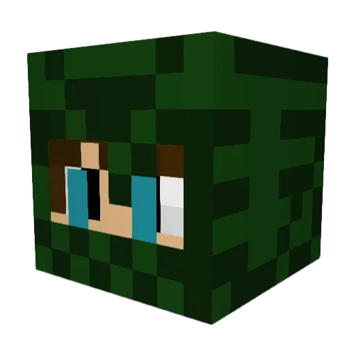 Voidseaker Minecraft avatar head, 3D render