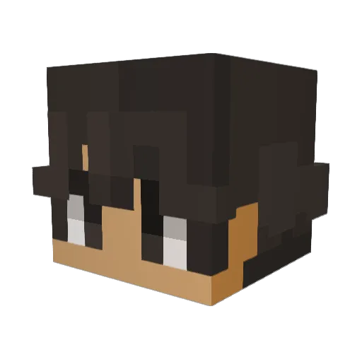 Voidskape_ Minecraft avatar head, 3D render