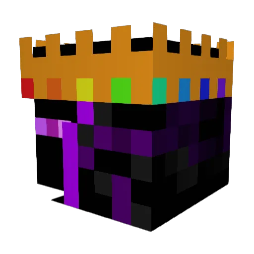Voidstain Minecraft avatar head, 3D render