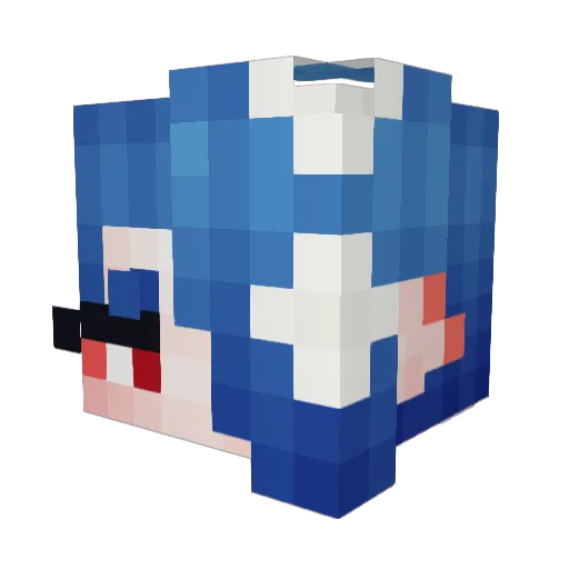 Voih Minecraft avatar head, 3D render