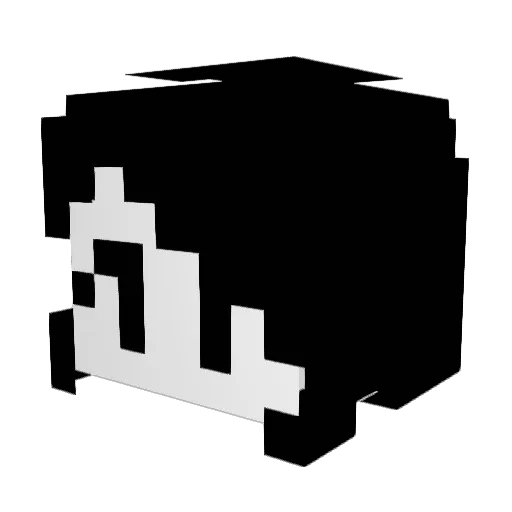 Voiidgazer Minecraft avatar head, 3D render