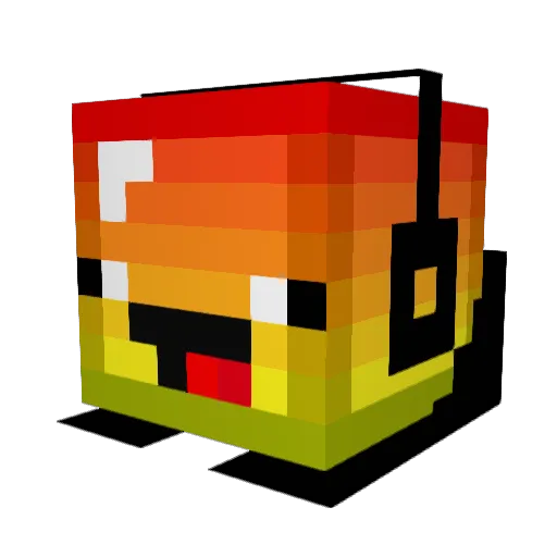 Voio Minecraft avatar head, 3D render