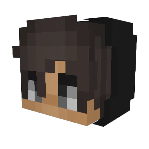 Voithx Minecraft avatar head, 3D render