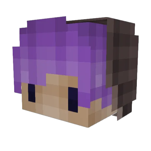 Voitt Minecraft avatar head, 3D render