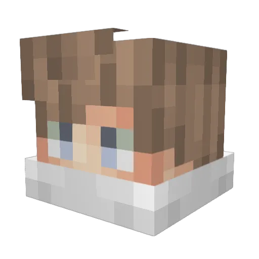 Vojica Minecraft avatar head, 3D render
