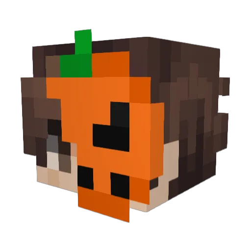 VojtFu Minecraft avatar head, 3D render