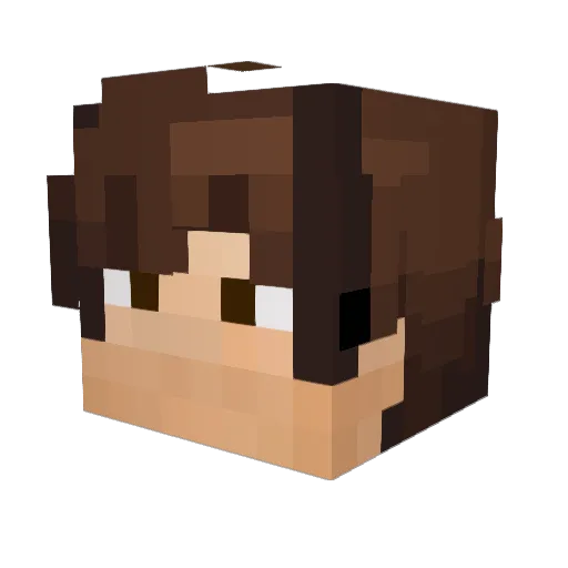 Vokami Minecraft avatar head, 3D render