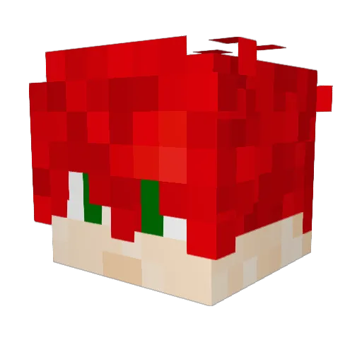 Vokani Minecraft avatar head, 3D render
