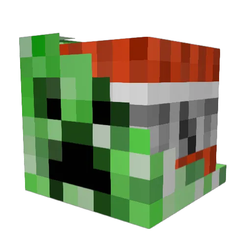 Voko Minecraft avatar head, 3D render
