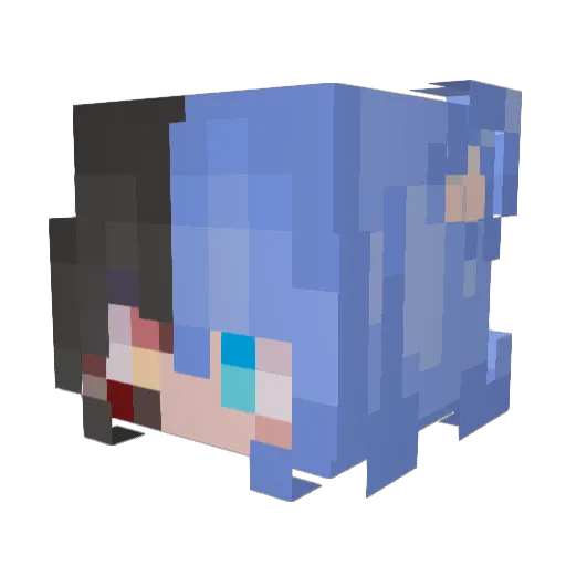 VokunMoth Minecraft avatar head, 3D render