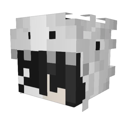 Vol2vie Minecraft avatar head, 3D render