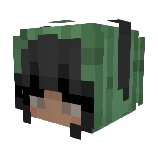 Volae Minecraft avatar head, 3D render