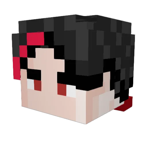 Volcanic24zx Minecraft avatar head, 3D render